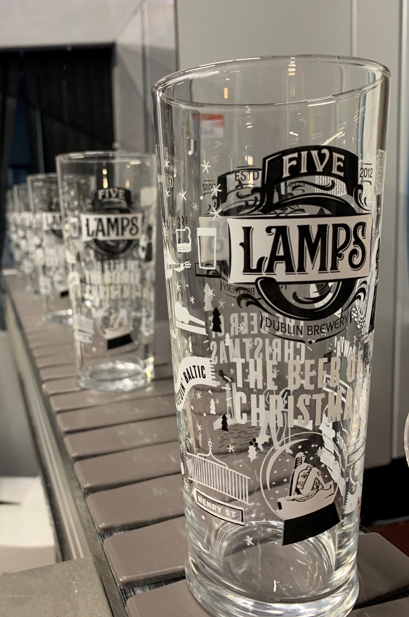  5 Lamps Dublin Brewery - Festival Glass