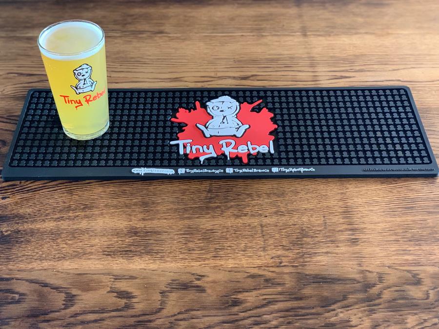 Tiny Rebel Beer Mat - Festival Glass